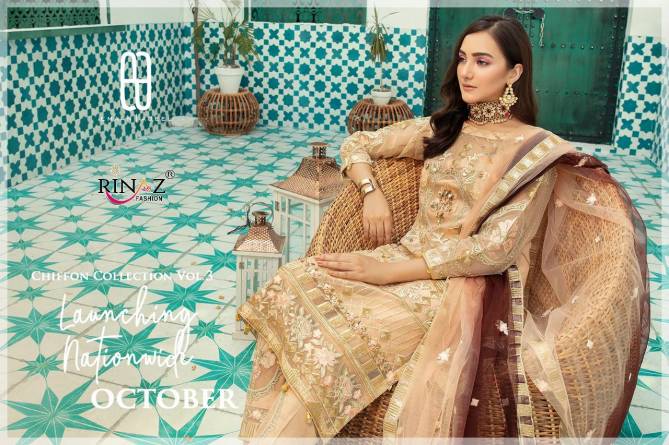 Rinaz Emaan Adeel 3 Premium Party Wear Embroidered Pakistani Salwar Suits collection at Wholesale Price